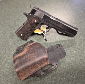 Nice Used Colt MK IV/70 1911 45 acp with 5" barrel. Comes with 6 mags, mag pouch, holster, 60 rounds of ammo $1750