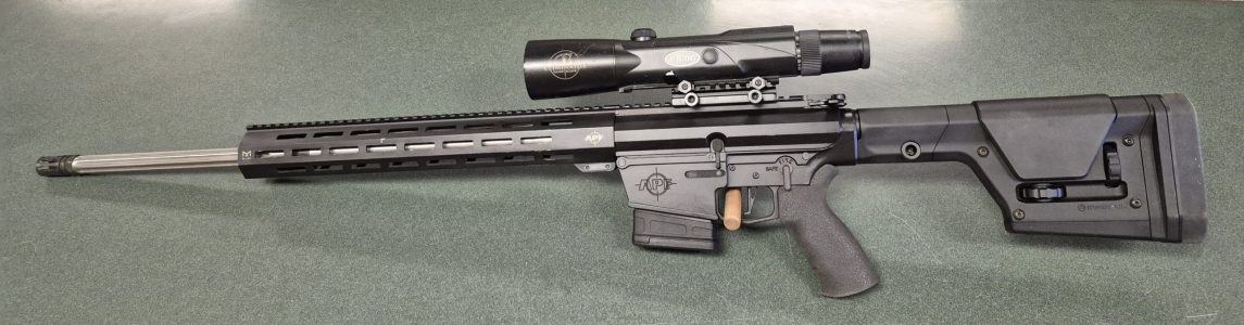 Alex Pro Firearms LR-10 243, with 24" barrel, with 3 magazines and Burris Eliminator scope $2000
