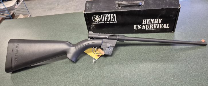 Henry 22lr Survival rifle comes with 2 mags, box $290