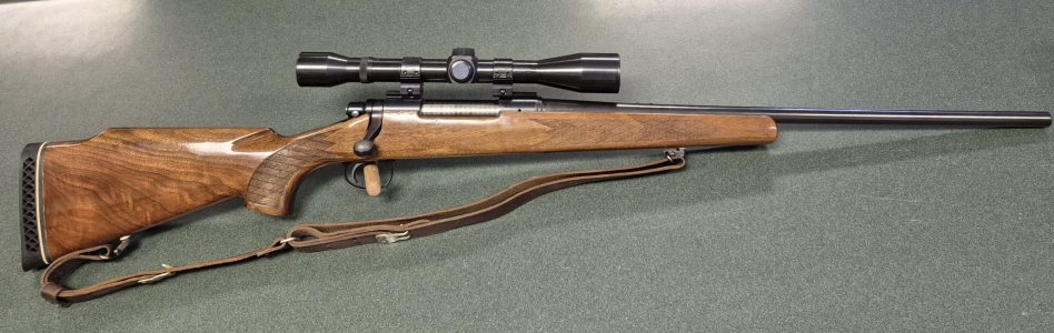 Very nice Remington 700 ADL in 30-06 with 22" barrel with scope and leather sling, with beautiful stock $800