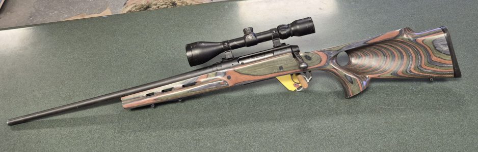 Used Savage Axis II .223 Left Handed with thumbhole stock $350