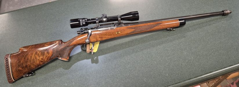Very nice K98 Mauser in 270 Weatherby Mag with 22" barrel and a Bushnell scope $750